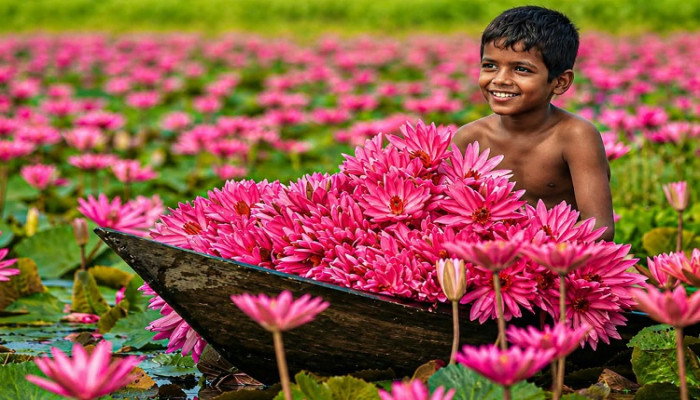 নতুন সাজে সাতলার শাপলা বিল